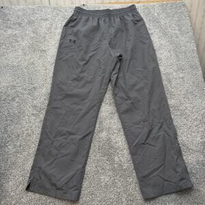 Under Armour Track Pants Mens 32 Gray Lightweight Pockets Running Gym Athleisure